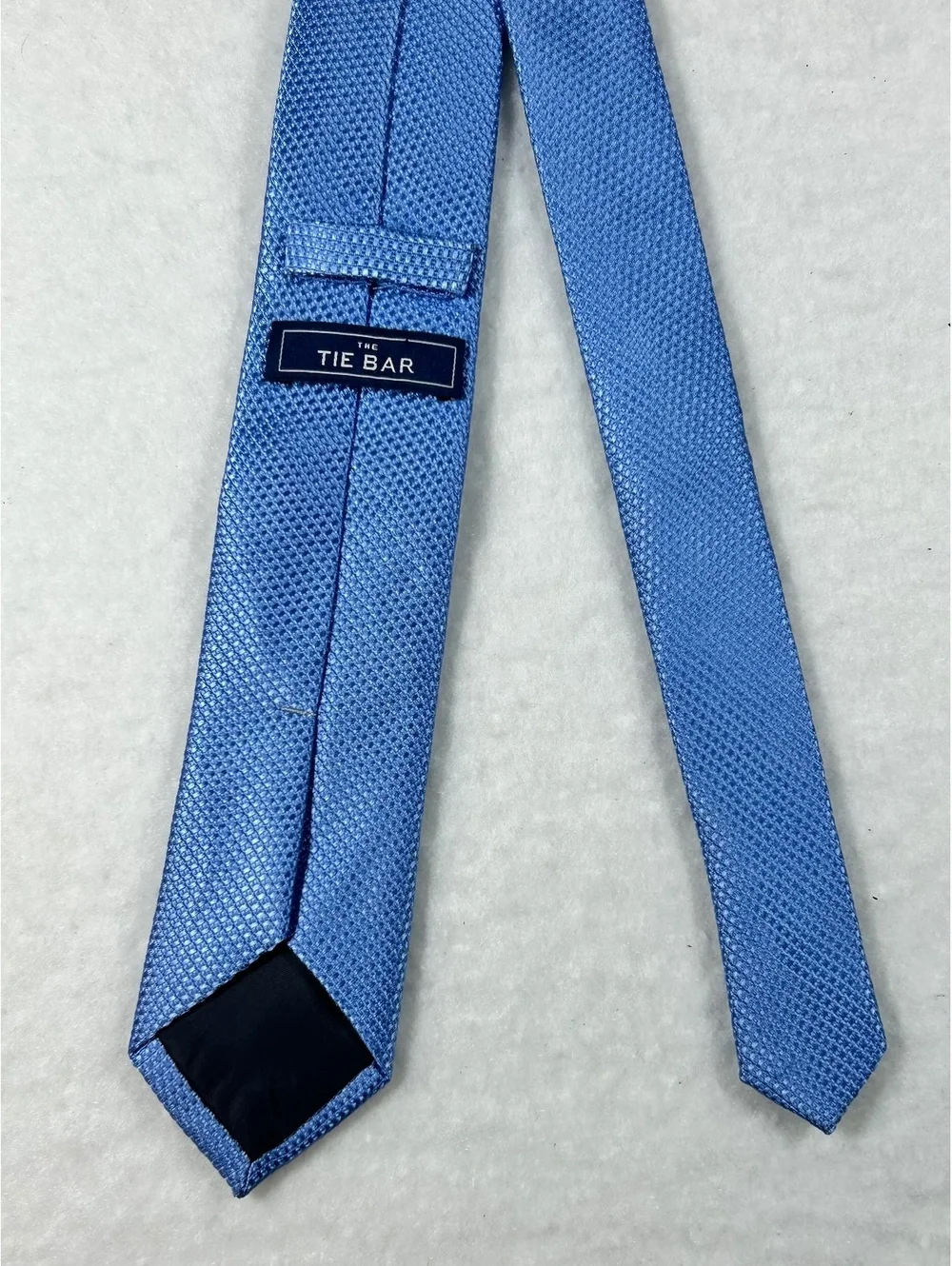 The Tie Bar Blue Textured Silk Tie